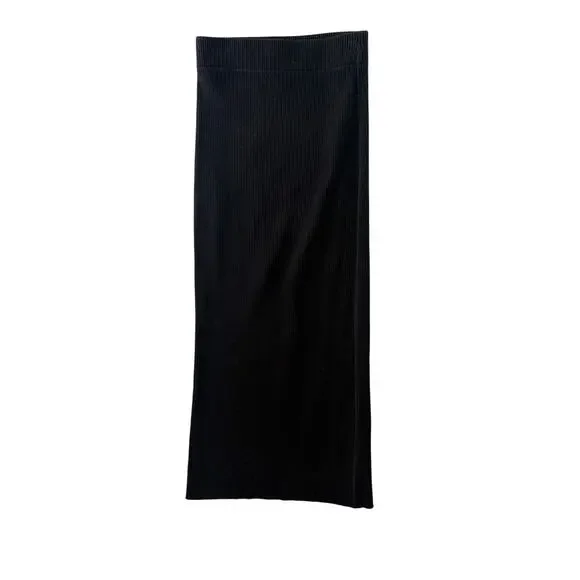 Vince Ribbed Slim Skirt – Black – Size S (Ankle Length) - Picture 1 of 6